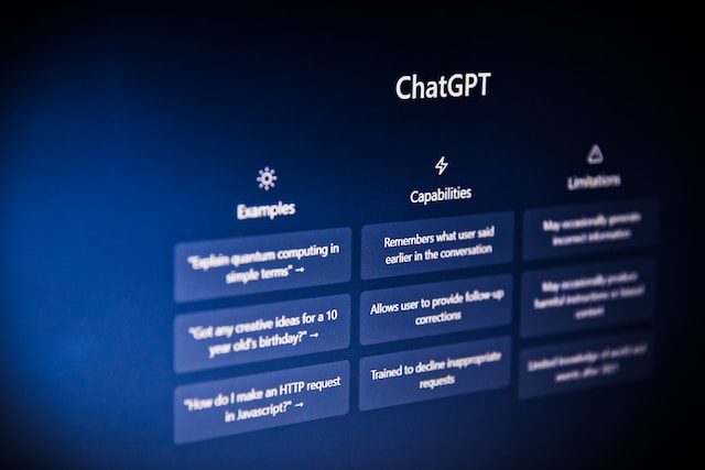 ChatGPT homepage.